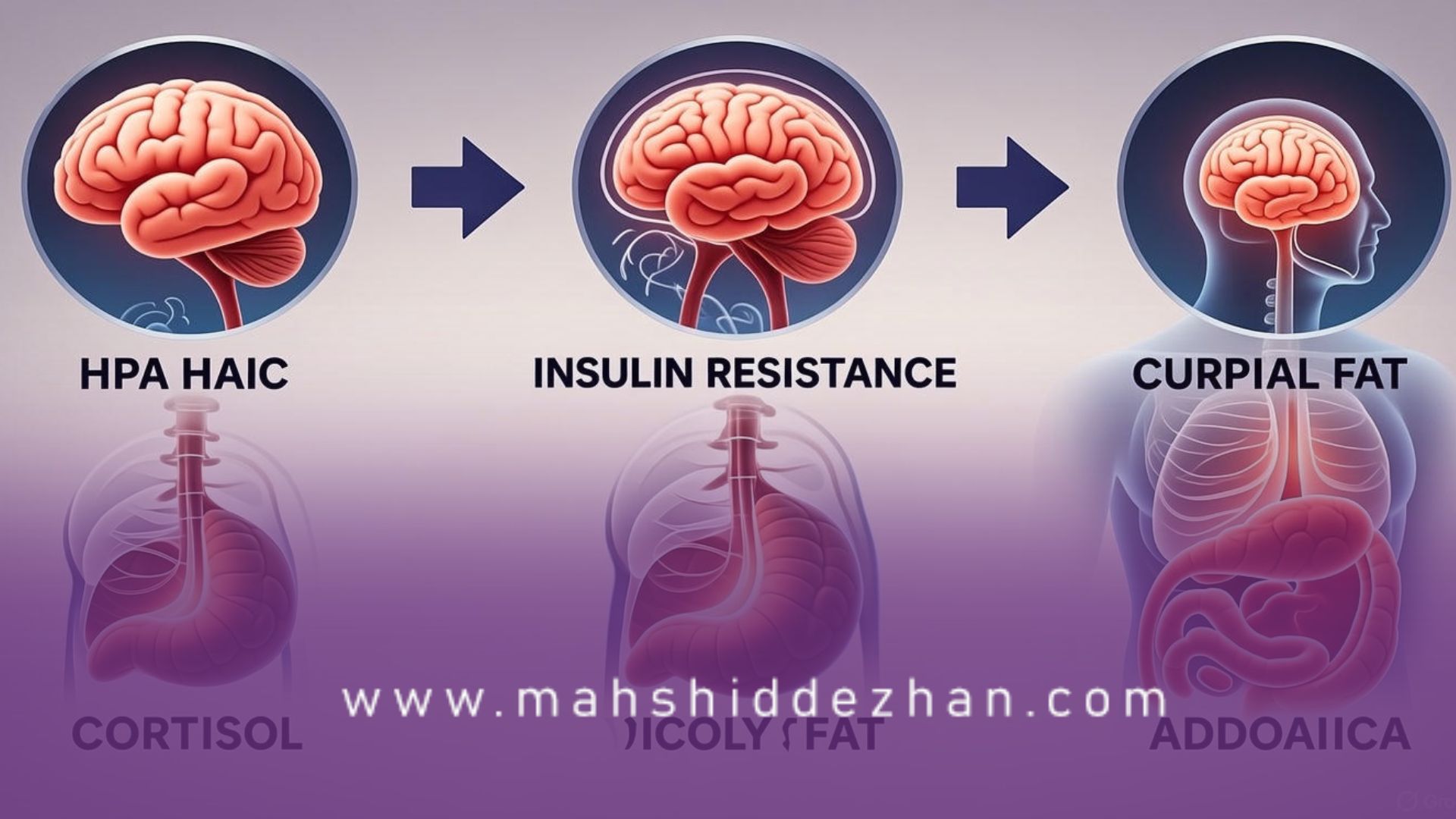 مسیر هورمونی از استرس مزمن تا چاقی شکمی